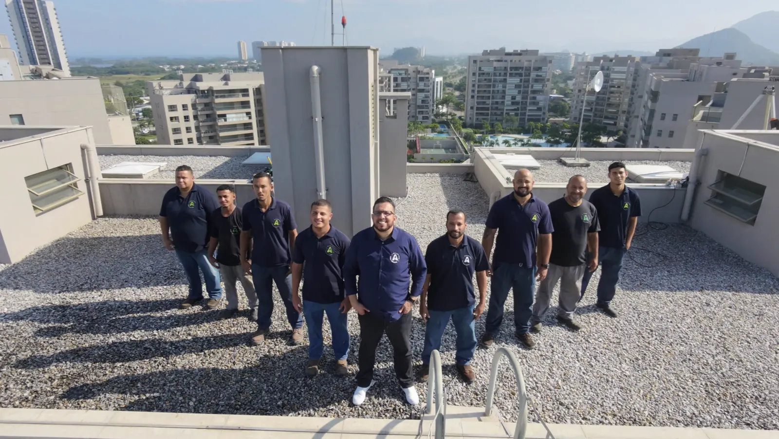 Equipe Atlântic reunida em cobertura